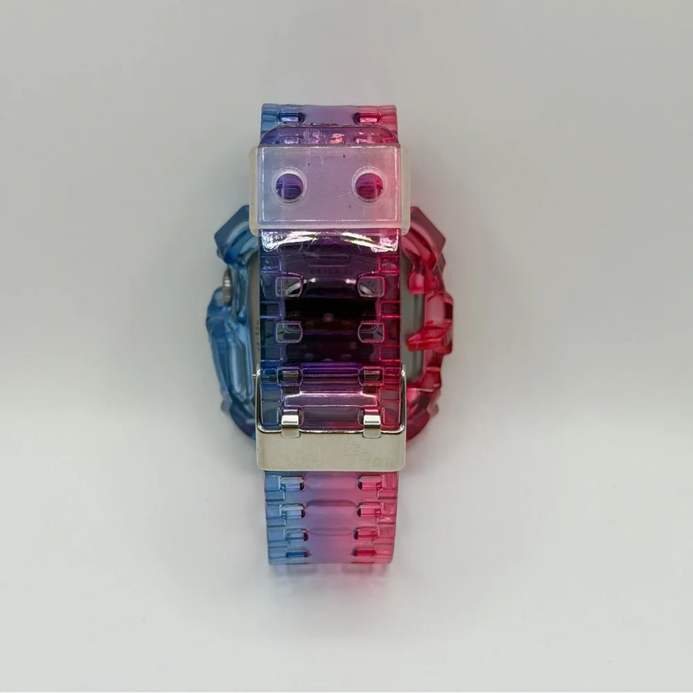 G-Shock Style‎ Translucent Pink and Blue Smartwatch Case